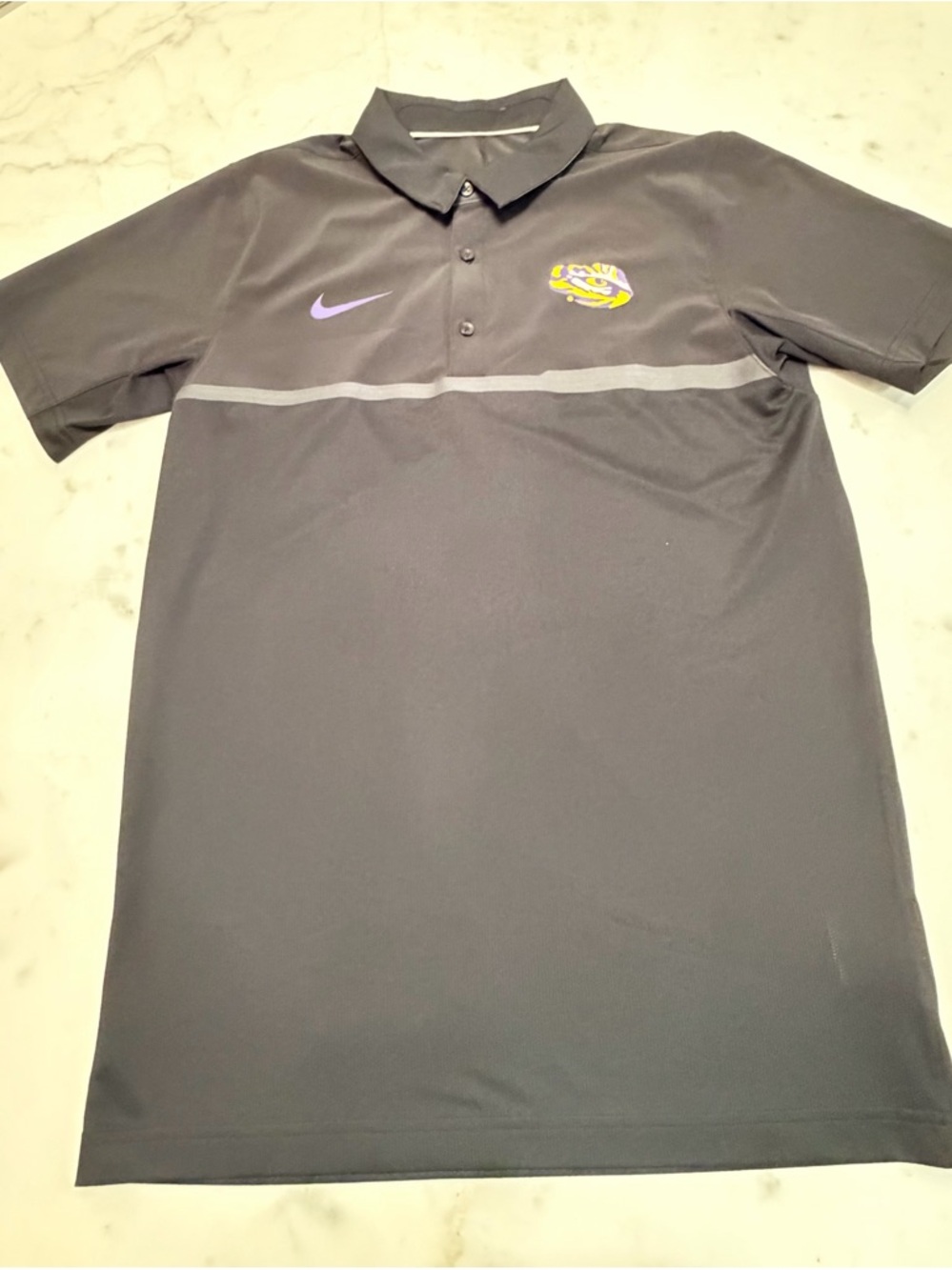 Nike Men’s LSU Tigers Polo Shirt Dry Fit NWOT Size S